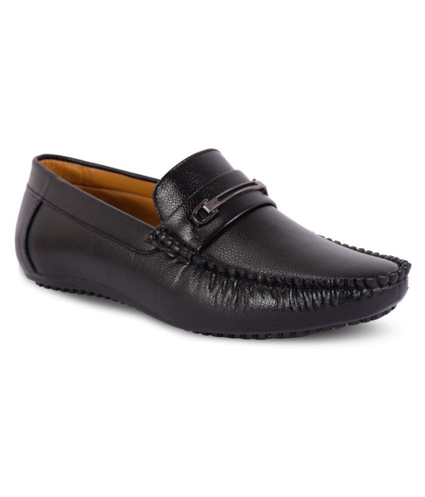     			SHUAN - Black Men's Snaffle loafers