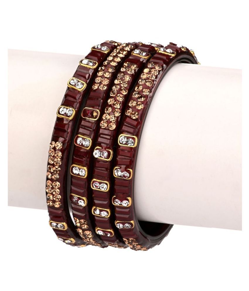     			Somil - Maroon Bangle Set (Pack of 1)