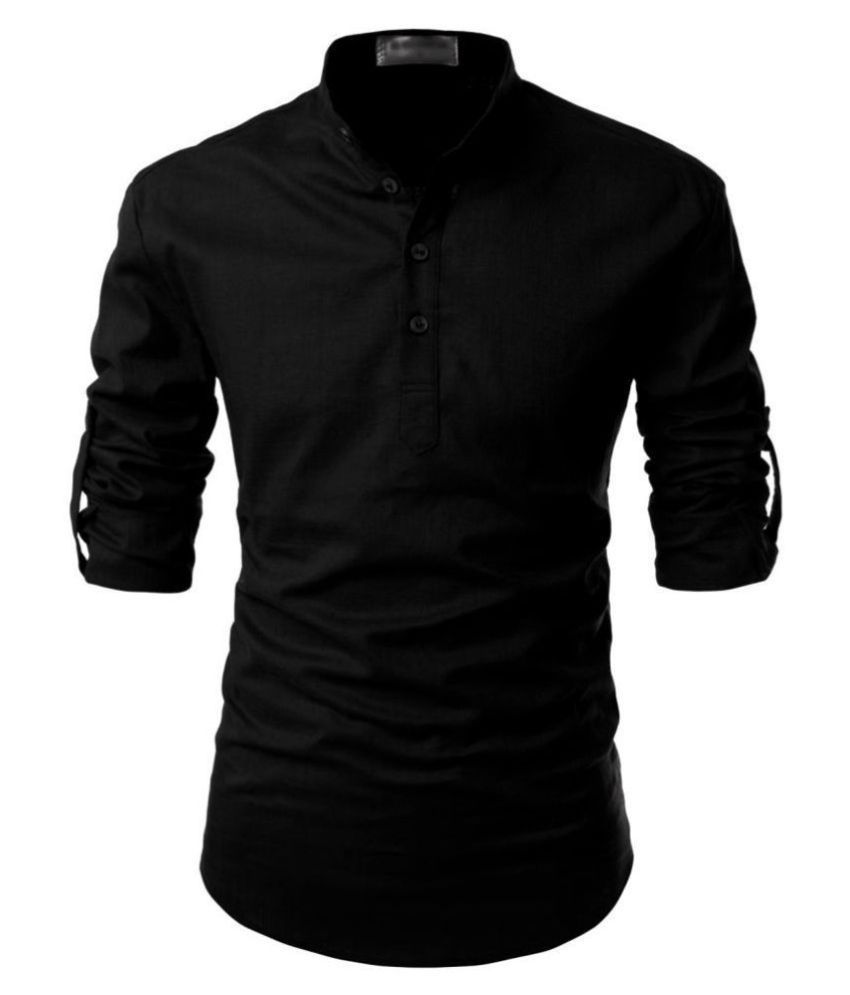     			Vida Loca Black Cotton Kurta Single