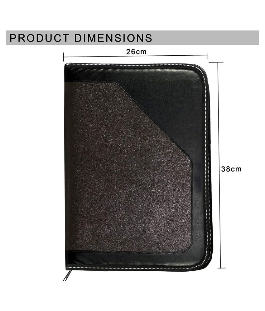 JDents Leather Multipurpose 18 File Sleeve to Store A4 Professional