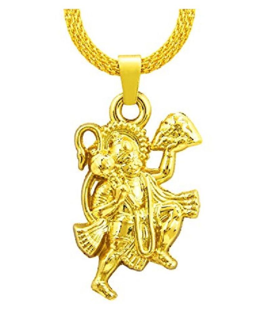 Kundli gems Gold Plated God Hanuman 