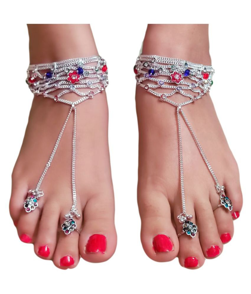 Womensky silver bridal payal anklet: Buy Womensky silver bridal payal  anklet Online in India on Snapdeal