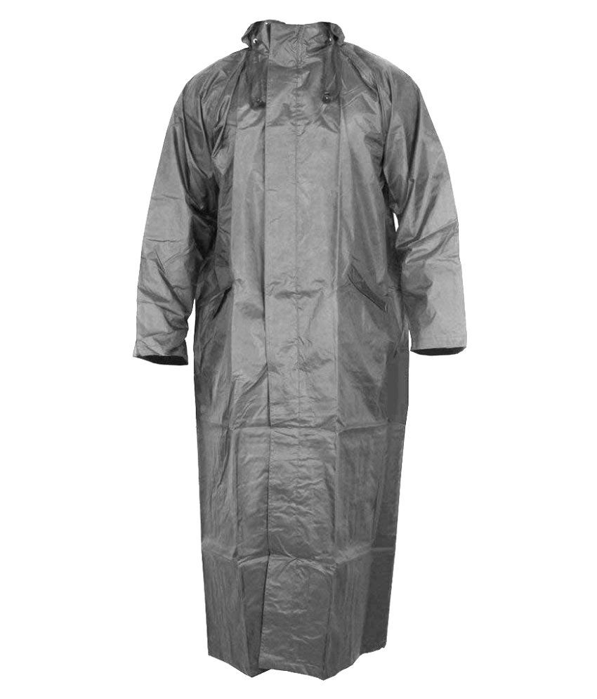     			Fashion Dream Polyester Long Raincoat - Grey