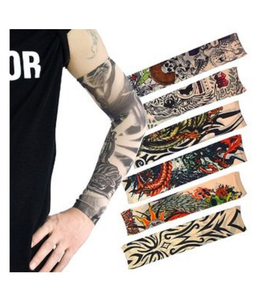 Buy PENYAN UV Sun Protection Printed Tattoo Arm Sleeves ( Pack of 3 )  Online at Best Price in India - Snapdeal