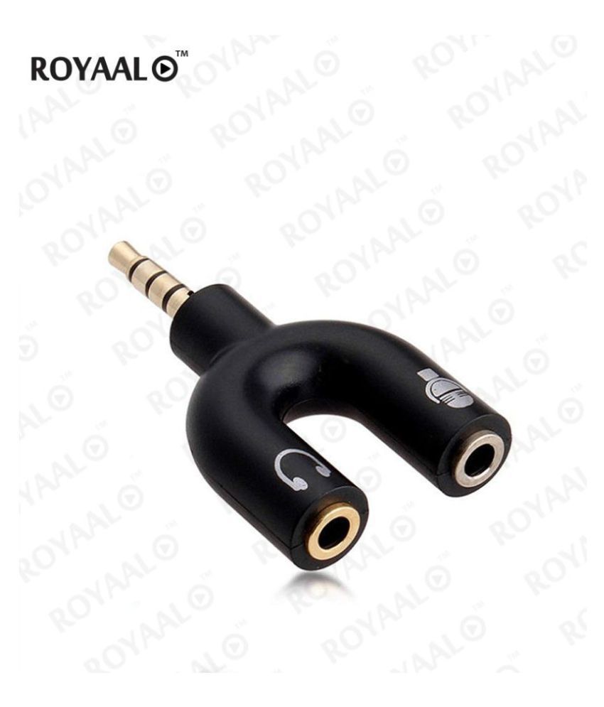 ROYAAL™ Headphone Splitter Adapter, Aux Stereo Y Jack Splitter Adaptor 3.5mm Male...