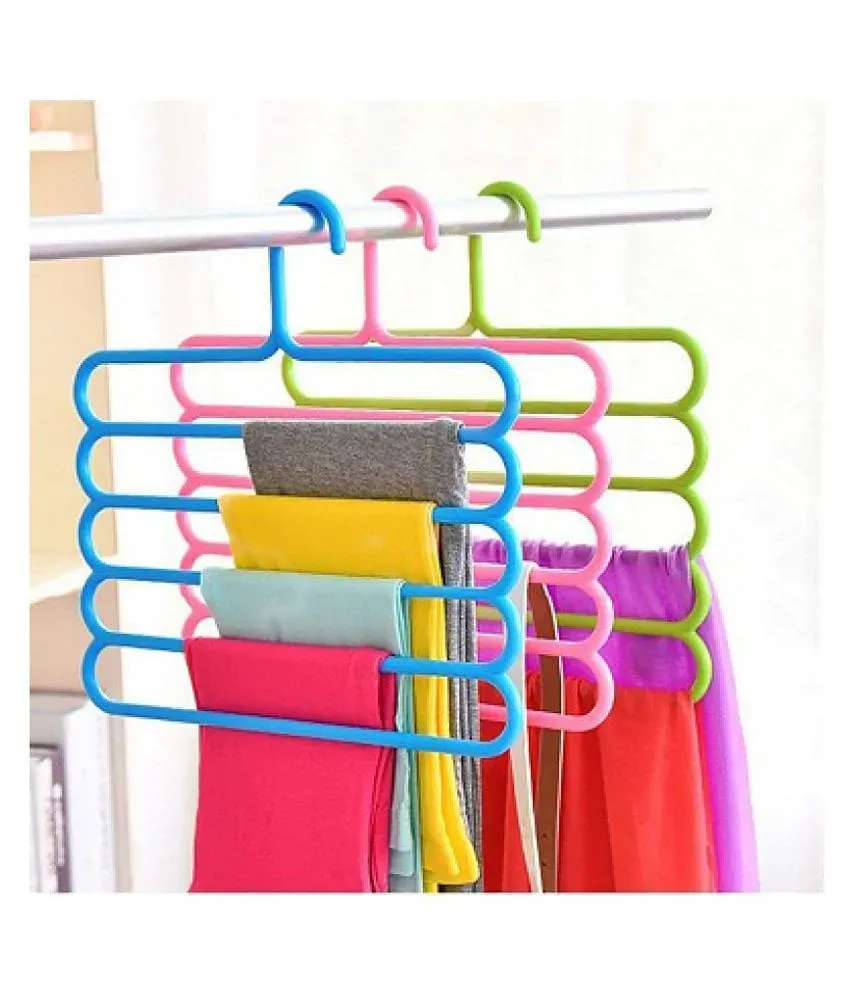 Space Savers Hangers, Set of 9 Holes Khaki Magic Hanger Saving Closet  Clothing Wardrobe Organiser Multifunctional Rack Plastic Hook Design For  Heavy Hanging Cloth Clothes Trousers Coat(Set of 4,Khaki) 