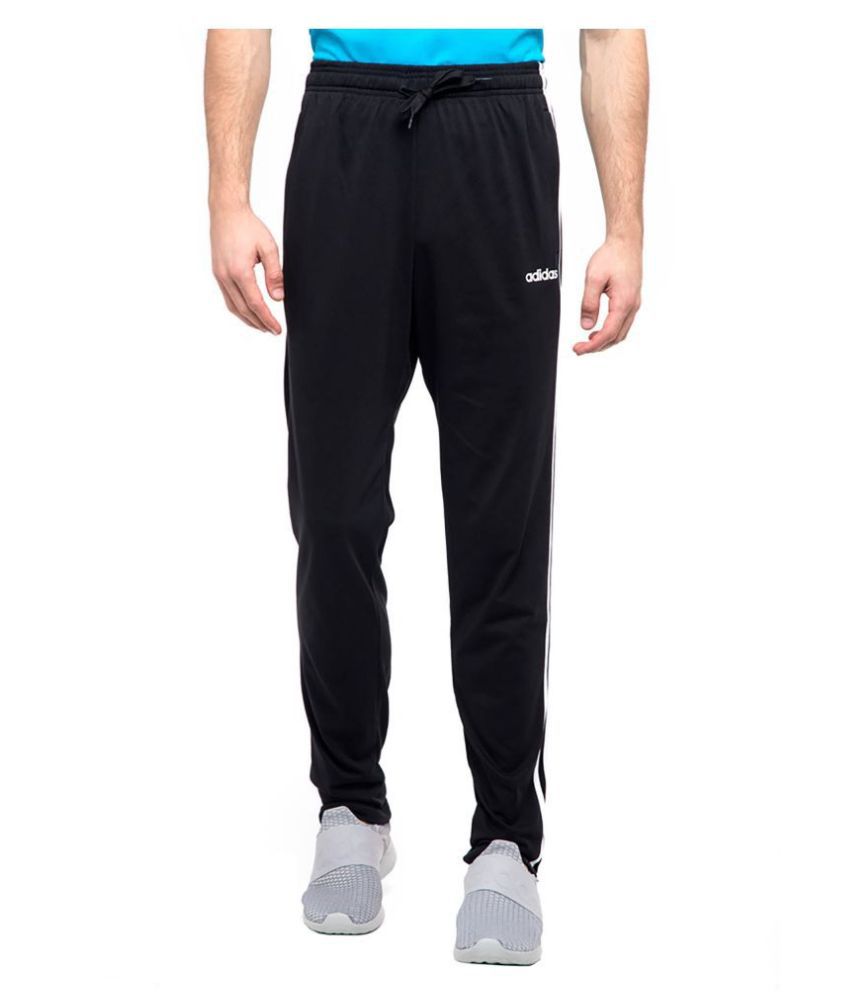 Men's Black Strips Polyester Track Pant - Buy Men's Black Strips ...