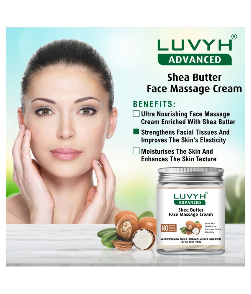 Luvyh Shea Butter Face Massage Cream And Tea Tree Scrub Facial Kit 1000