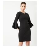 Miss Chase Polyester Black Bodycon Dress