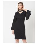 Miss Chase Polyester Black Bodycon Dress