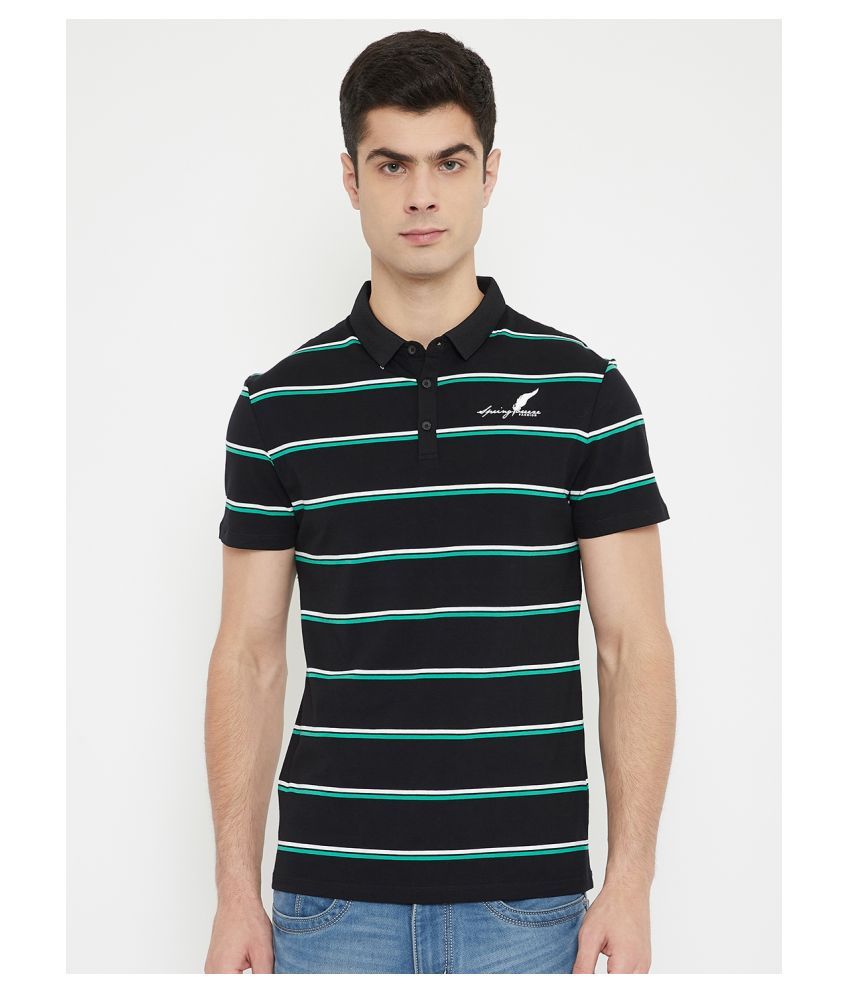     			Duke Black Stripers Polo T Shirt