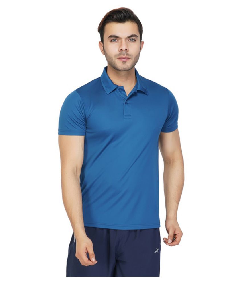 Vector X Blue Polyester Polo T-Shirt Single Pack