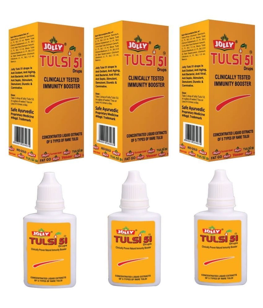     			Jolly Tulsi 51 Drops Best Immunity Booster Liquid 3 gm Pack of 3