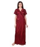 Fasense Satin Robes - Maroon