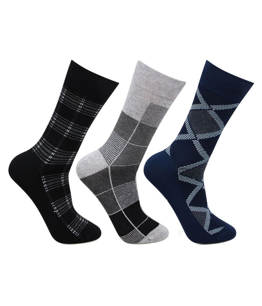     			Bonjour Multi Casual Full Length Socks Pack of 3