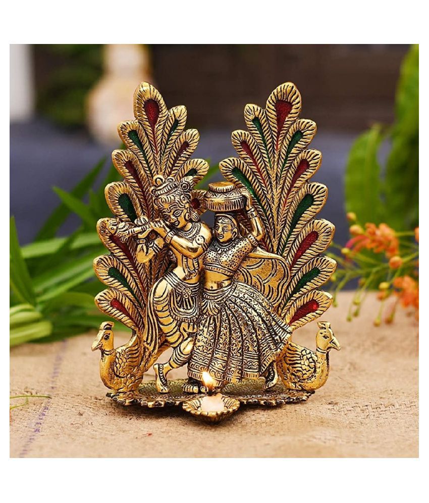     			Vighnesh Art & Crafts Radha Krishan Brass Idol