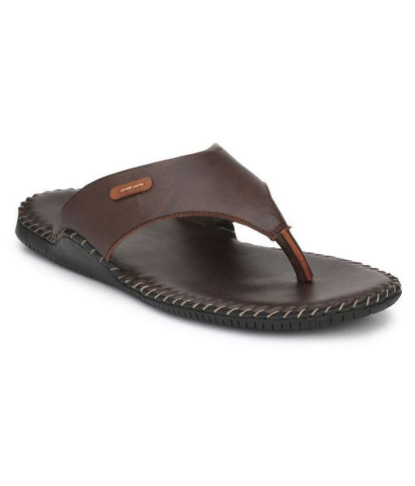     			SHENCES Brown Flip Flops