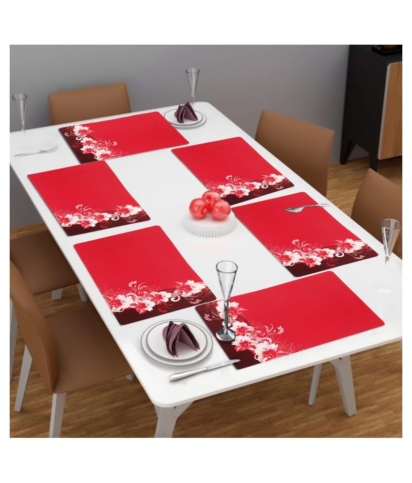     			Set of 6 PVC Table Mats