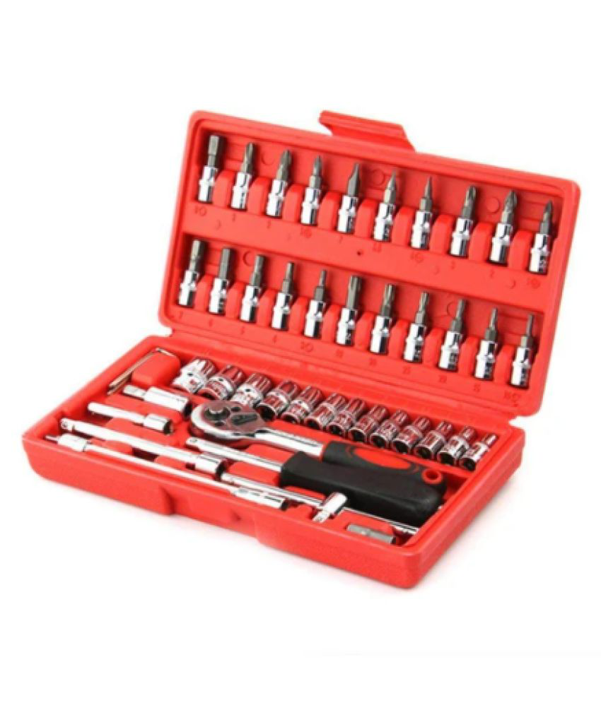     			Simo-46 in 1 Pcs Tool Kit & Screwdriver and Socket Set Multi Purpose Combination Tool Case Precision Socket Set