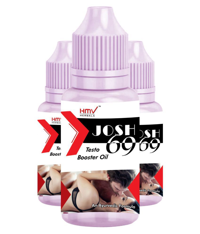 HMV Herbals JOSH 69 Massage Oil For Men Herbal Oil 60 ml Pack of 3