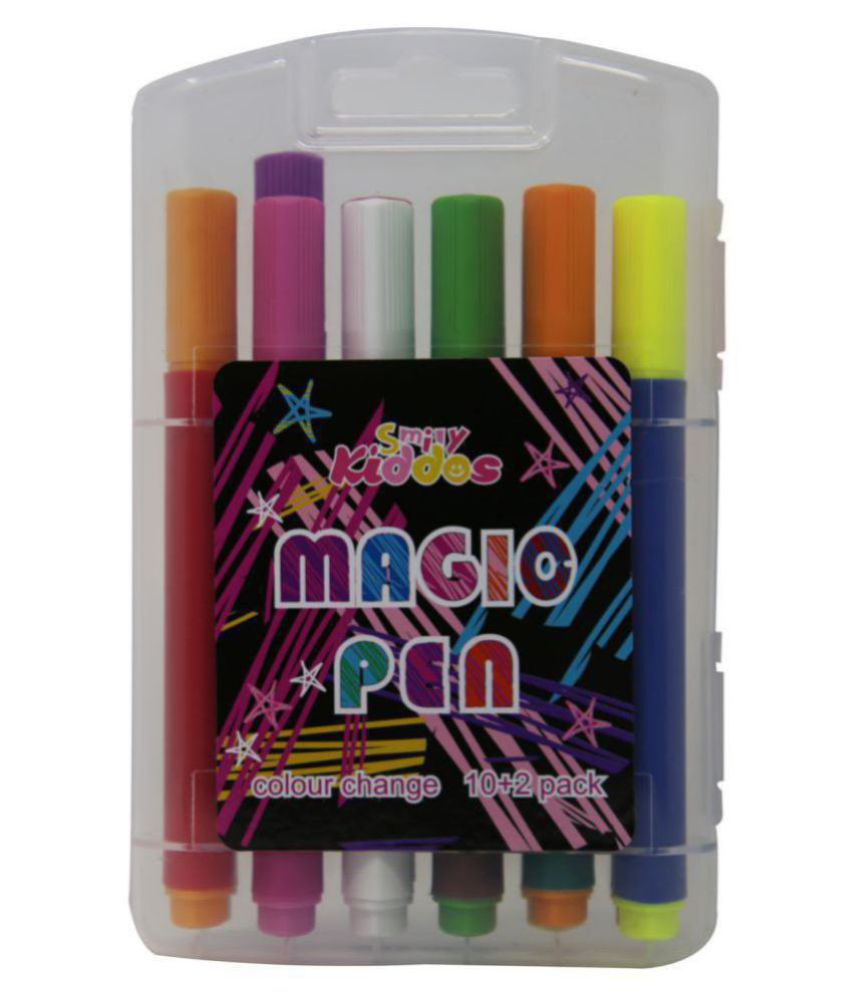 Smily kiddos | Smily Magic Color Change Pen (Mix)  | Kids sketch Pen | School Sketch Pens | Kids Stationery | School Accessory's | Sketch Pen For Boys & Girls | Children's Drawing Pens  |