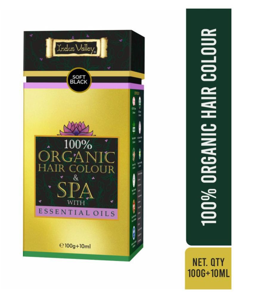     			Indus Valley 100% Organic Soft Black Hair Colour & Spa with Essential Oils , Black ()