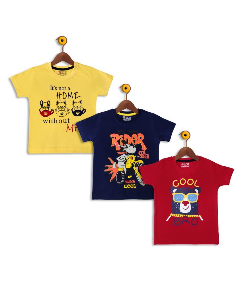     			Supersquad Pack of 3 Baby Boys 100% Cotton T Shirts ( Multi )