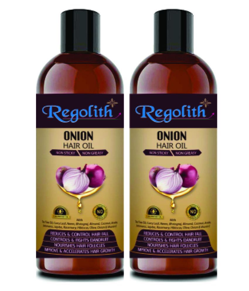 Buy REGOLITH ONION Hair Oil Blend of 14 Natural For Hair Growth 60 mL Pack  of 2 Online at Best Price in India - Snapdeal