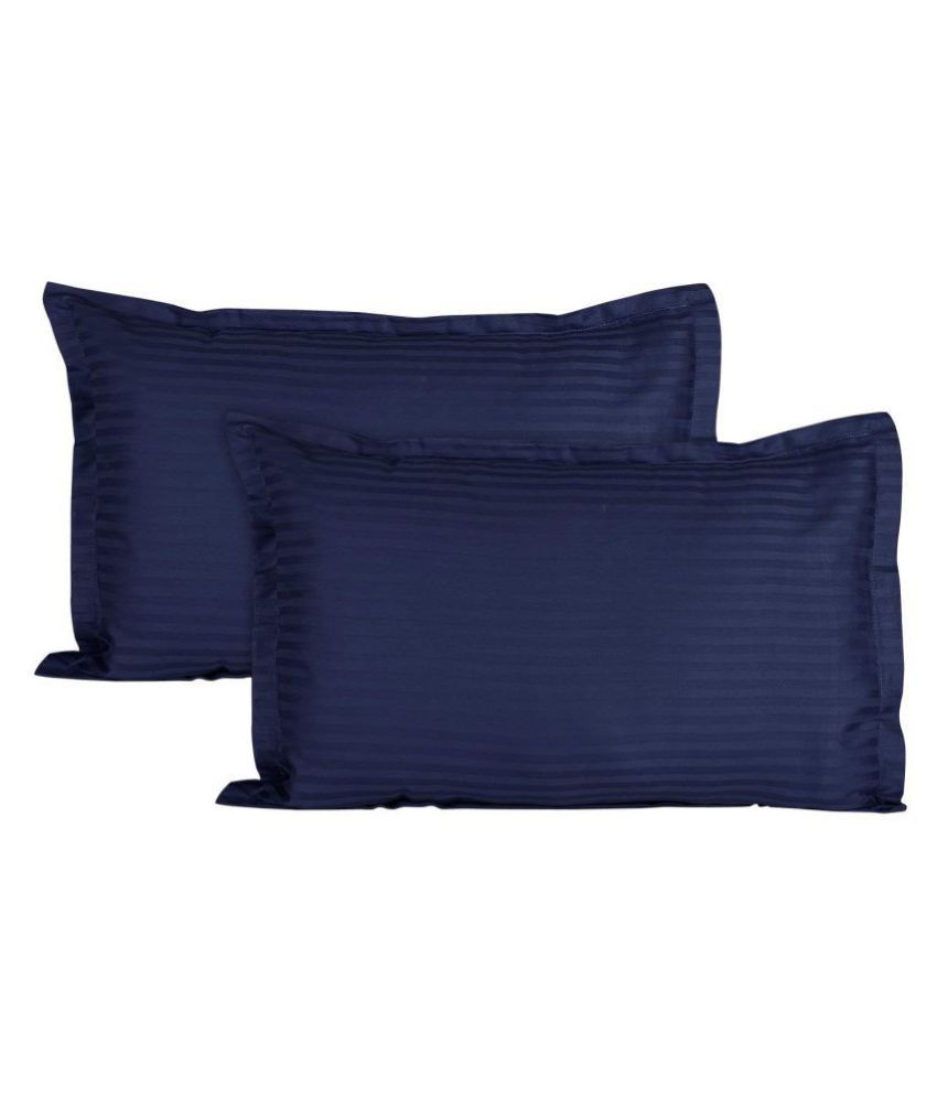     			Jinaya's Pack of 2 Navy Blue Pillow Cover