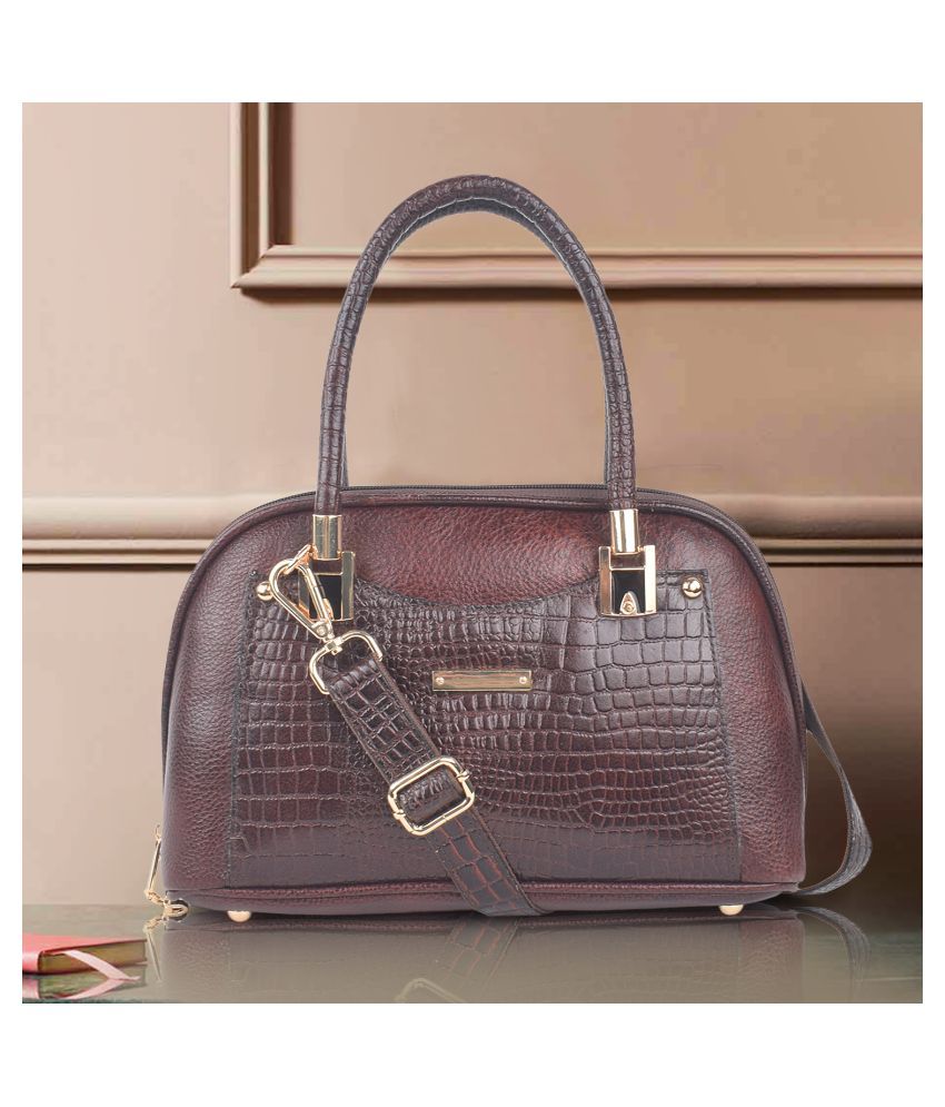 aysha leather bags Brown Pure Leather Handbags Accessories Buy aysha leather bags Brown Pure