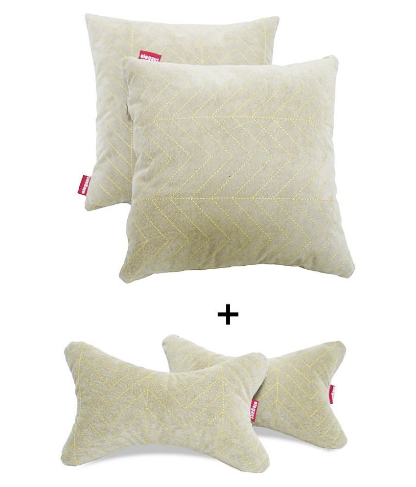     			Elegant Seat Pillows Set of 4 Beige