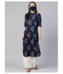 Juniper - Navy Rayon Women's Straight Kurti