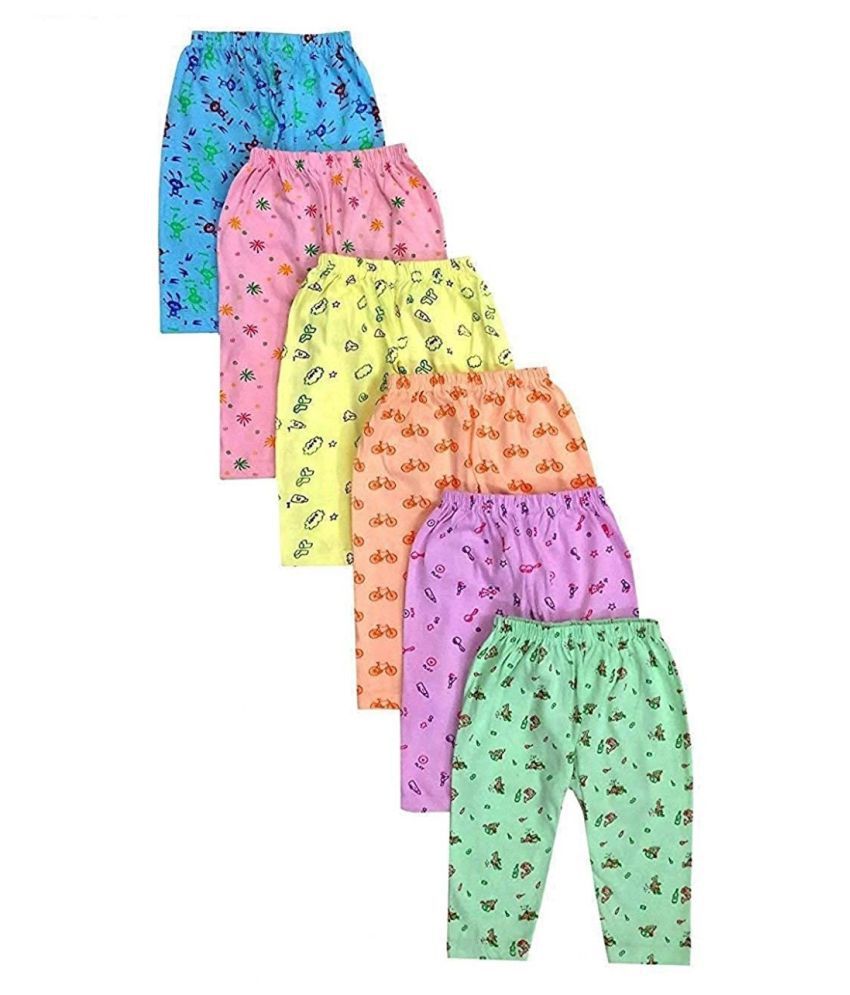     			DAYAKU Blue , Pink , Yellow , Green Boys & Girls Pyjama Pack of 6