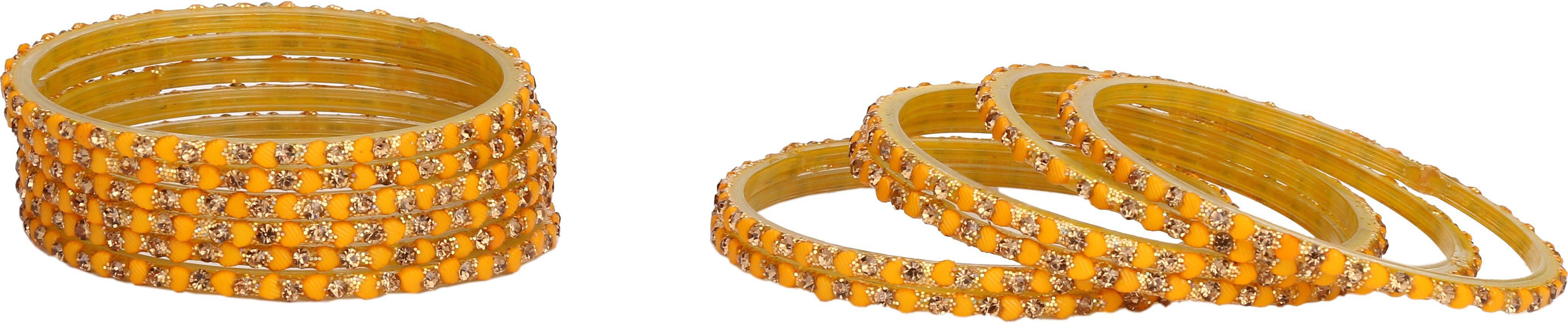     			Somil Designer Set Of Bangle For Party And Daily Use, Glass, Ornamented-DK107