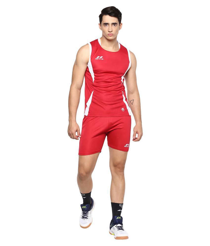 Nivia SPIRAL Volleyball Jersey Set (RED)