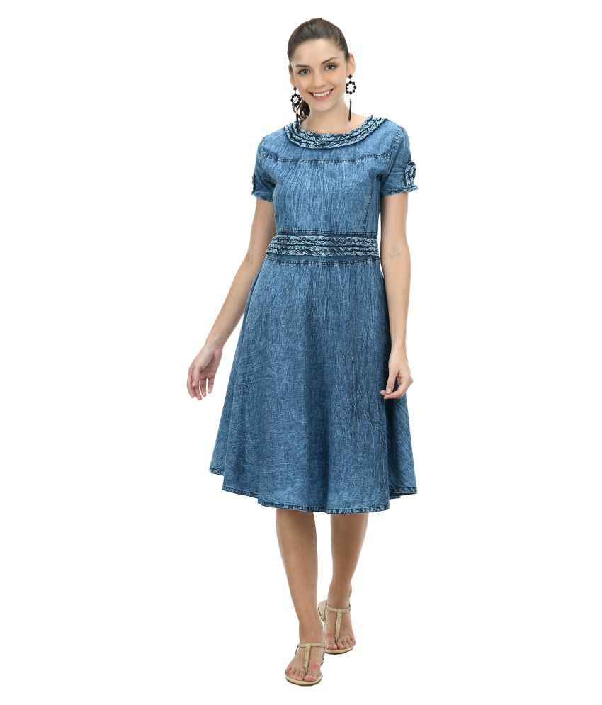 denim frock kurti