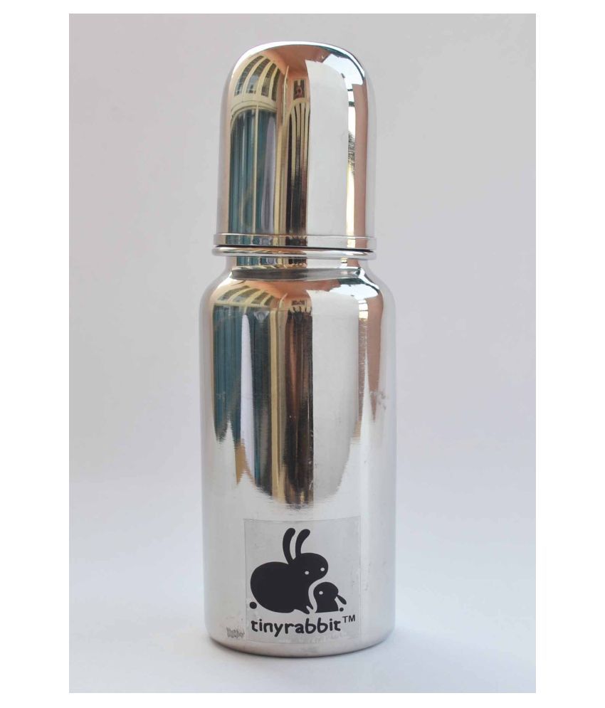 tinyrabbit Traditional Steel Material Feeding Bottle (Medium Size 220 ML)