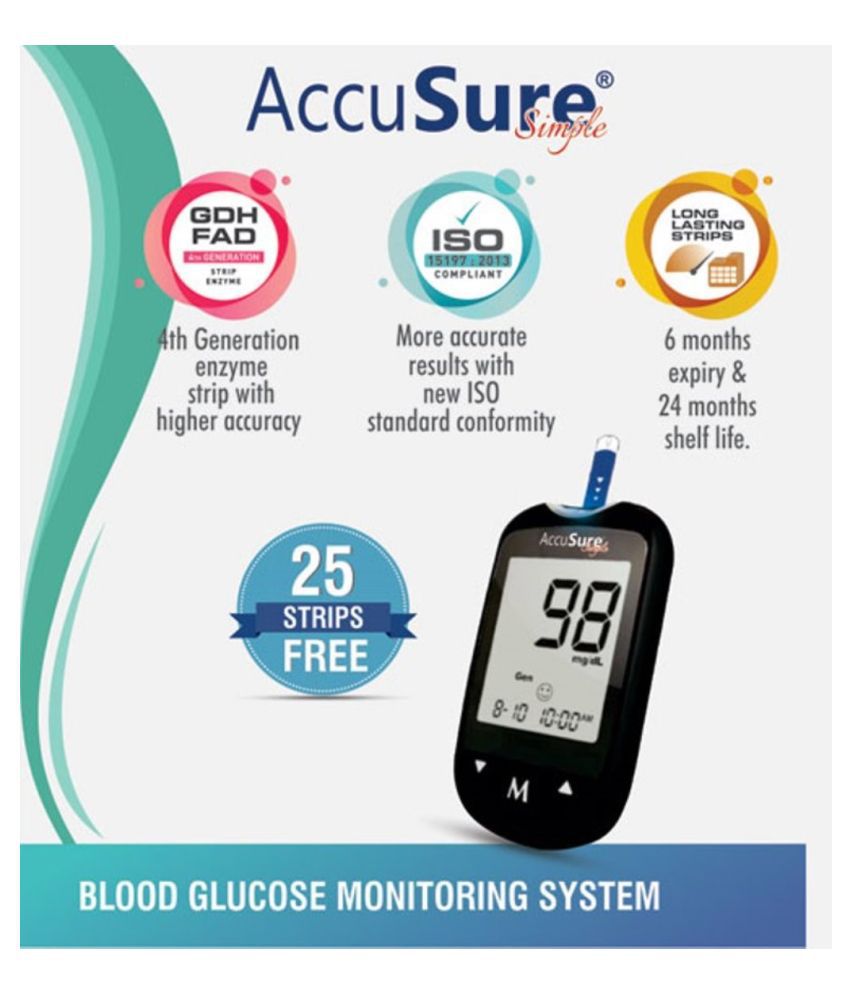     			Accusure india SIMPLE METER WITH 25 STRIPS TD: 4183