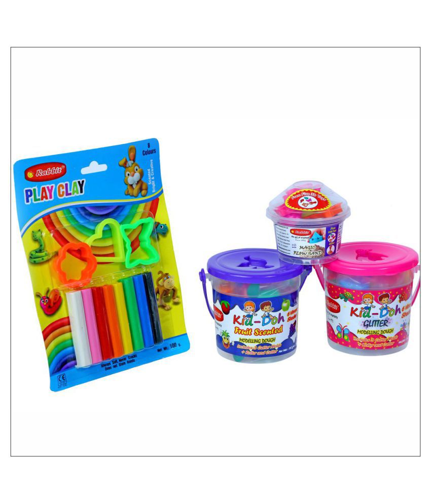 Kid Doh Bucket GLITTER+Play Clay 8 Colors BLISTER CARD+Sparkle Mud Slime box+  Sand box 5 Play Sand toys|Play Doh Clay|Slime for Kids|Play Clay|Clay Set| Modelling Clay Dough|Play Dough|Dough Set| Kinetic Sand| Sand Clay with Shapes|Kids Playing Sand|