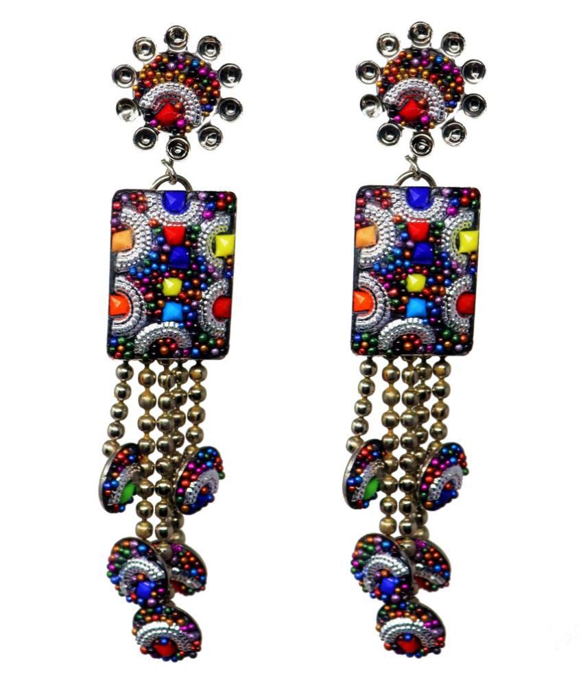     			Happy Stoning Handcarfted Beads Designer Earrings