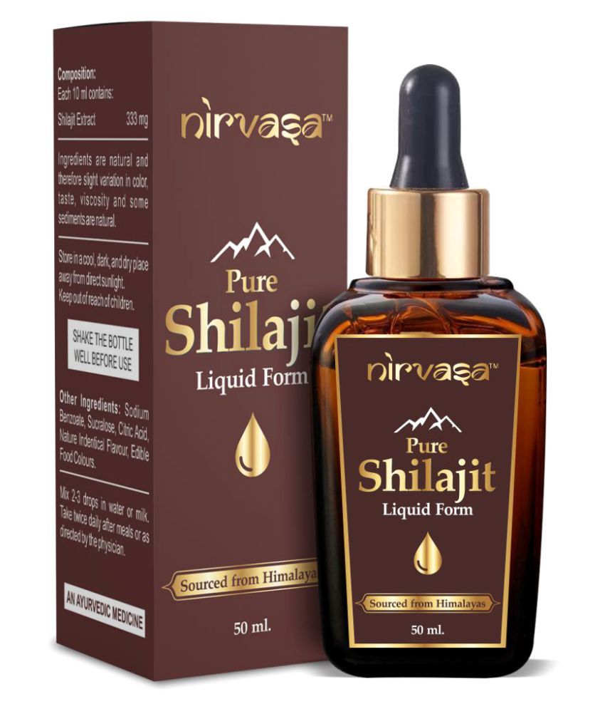 Nirvasa Pure Shilajit Liquid Ayurvedic Raw Shilajeet for men - 50ML