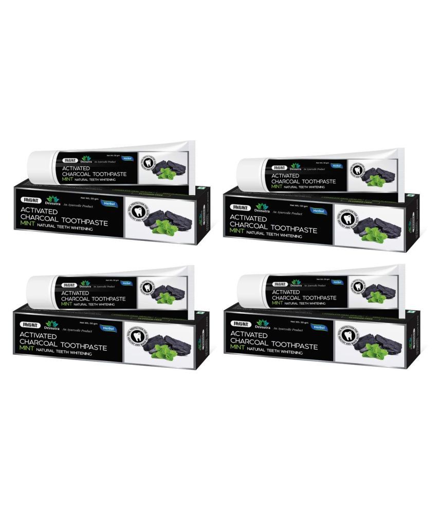 JAGAT - charcoal Toothpaste 50 gm Pack of 4