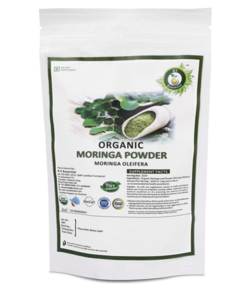 R V Essential Organic Moringa Powder 200 gm Pack Of 1