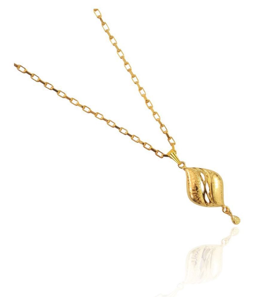     			SHANKHRAJ MALL GOLD PLATED PENDANT AND CHAIN FOR GIRL or women-100378