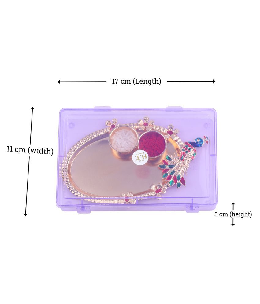 Stylish Look "KRISHNA JI " Pendant Rakhi with Kankawati Pooja Thali