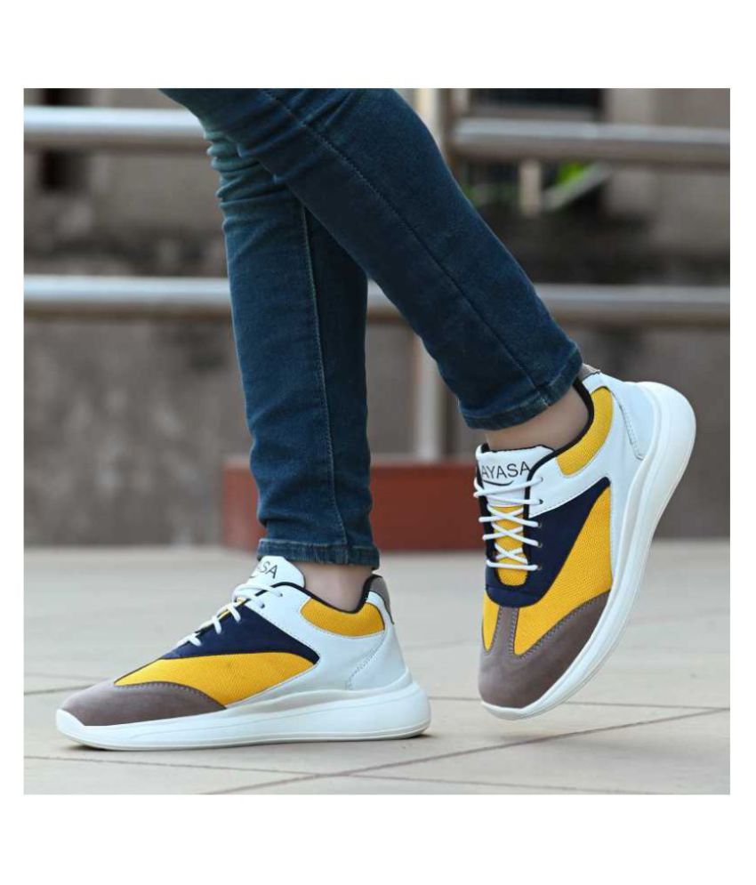 layasa Lifestyle Yellow Casual Shoes 