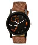 newmen NM-04 BROWN PU Analog Men's Watch