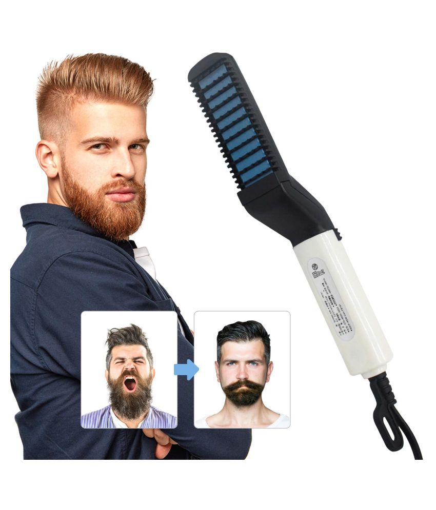 Sakshi Enterprise Quick Hair Styler for Men Electric Beard Straightener Comb,Multi  functional Curly Hair Straightening Comb: Buy Online at Low Price in India  - Snapdeal