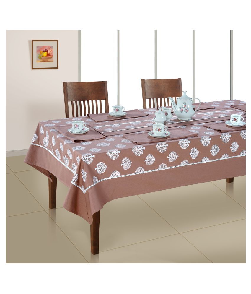 8 seater dining table cover cotton