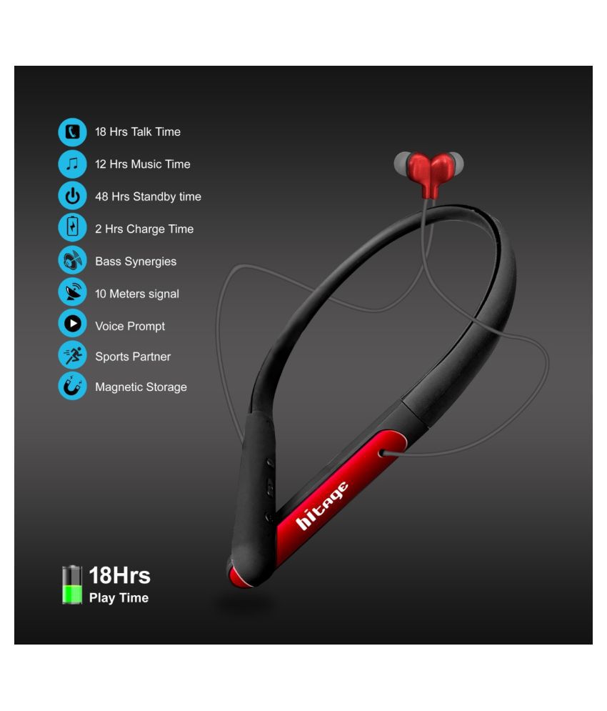 Mobicafe Hitage Premium And Light Weight In Ear Wireless With Mic Headphones/Earphones
